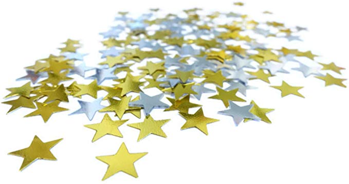 Konfetti Sterne Gold-Silber