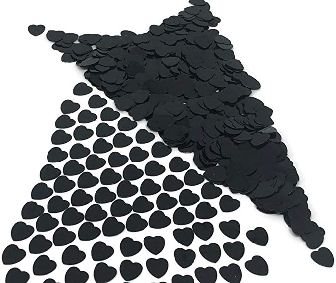 Konfetti Herzen Schwarz